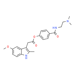 5-Methoxy-2-methyl-1H-indole-3-acetic acid 4-[[[2-(dimethylamino)ethyl]amino]carbonyl]phenyl ester Structure