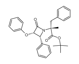 (R)-tert-butyl 2-methyl-2-((3S,4R)-2-oxo-3-phenoxy-4-phenylazetidin-1-yl)-3-phenylpropanoate Structure