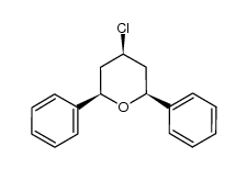 2,4-cis-4,6-cis-4-chloro-2,6-diphenyltetrahydropyran结构式