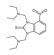 1,3-bis(diethylaminomethyl)-4-nitrobenzimidazole-2-thione结构式