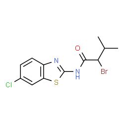 2-BROMO-N-6-CHLORO-2-BENZOTHIAZOLYL-3-METHYL-BUTYRAMIDE结构式