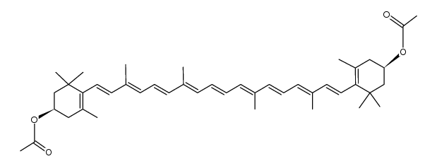 (all-E,3R,3'R)-β,β-carotene-3,3'-diol diacetate Structure