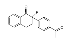 2-fluoro-2-(4-acetylphenyl)-1-tetralone Structure