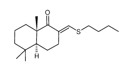 2-(butylthiomethylene)-3,4,4a,5,6,7,8,8a-octahydro-5,5,8a-trimethylnaphthalen-1(2H)-one结构式