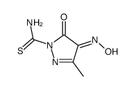 2-Pyrazoline-1-carboxamide,3-methyl-4,5-dioxothio-,4-oxime(6CI)结构式
