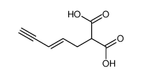 trans-Hexen-3-in-5-dicarbonsaeure-1,1 Structure