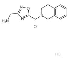 [5-(3,4-Dihydroisoquinolin-2(1H)-ylcarbonyl)-1,2,4-oxadiazol-3-yl]methylamine hydrochloride结构式