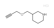 3-[(2-Propynyloxy)methyl]piperidine hydrochloride结构式