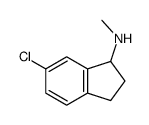 6-chloro-N-methyl-2,3-dihydro-1H-inden-1-amine结构式