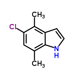 5-Chloro-4,7-dimethyl-1H-indole结构式