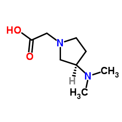 [(3R)-3-(Dimethylamino)-1-pyrrolidinyl]acetic acid结构式