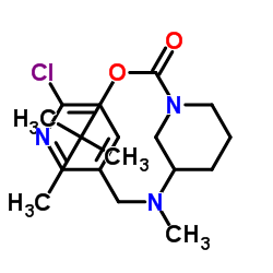 2-Methyl-2-propanyl 3-{[(6-chloro-3-pyridinyl)methyl](methyl)amino}-1-piperidinecarboxylate结构式