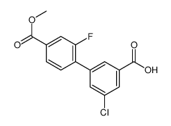 3-chloro-5-(2-fluoro-4-methoxycarbonylphenyl)benzoic acid结构式