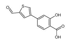 4-(5-formylthiophen-3-yl)-2-hydroxybenzoic acid Structure