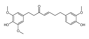 1-(4-hydroxy-3,5-dimethoxyphenyl)-7-(4-hydroxy-3-methoxyphenyl)-4-hepten-3-one结构式