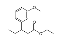 3-(3-methoxy-phenyl)-2-methyl-pentanoic acid ethyl ester Structure