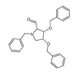 (2S,3S,4R)-1-benzyl-3,4-bis(benzyloxy)pyrrolidine-2-carbaldehyde结构式