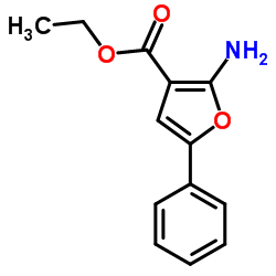 Ethyl 2-amino-5-phenyl-3-furoate Structure