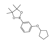 2-(3-Cyclopentyloxy-phenyl)-4,4,5,5-tetramethyl-[1,3,2]dioxaborolane Structure