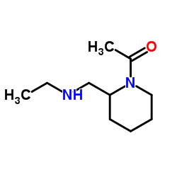 1-{2-[(Ethylamino)methyl]-1-piperidinyl}ethanone Structure