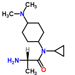 N-Cyclopropyl-N-[4-(dimethylamino)cyclohexyl]alaninamide结构式