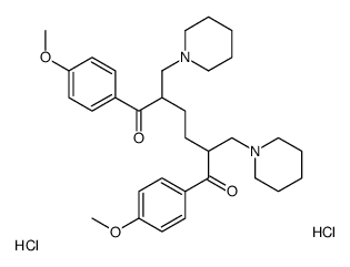 1,6-bis(4-methoxyphenyl)-2,5-bis(piperidin-1-ylmethyl)hexane-1,6-dione,dihydrochloride结构式