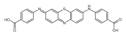 3-(4-carboxyphenyl)imino-7-(4-carboxyphenyl)amino-3H-phenothiazine结构式