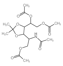 Glucitol,2-acetamido-2-deoxy-3,4-O-isopropylidene-, 1,5,6-triacetate, D- (8CI) structure