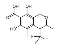 6,8-dihydroxy-3,5-dimethyl-4-(trifluoromethyl)-3,4-dihydro-1H-isochromene-7-carboxylic acid结构式