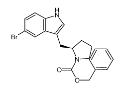 (R)-3-(N-Benzyloxycarbonylpyrrolidin-2-yl-methyl)-5-bromo-1H-indole Structure