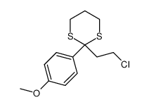 2-(2-chloroethyl)-2-(4-methoxyphenyl)-1,3-dithiane Structure