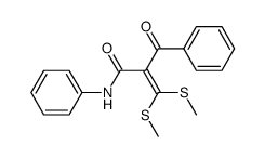 2-Benzoyl-3,3-bis-methylsulfanyl-N-phenyl-acrylamide结构式
