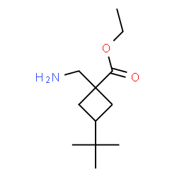 Ethyl 1-(aminomethyl)-3-(2-methyl-2-propanyl)cyclobutanecarboxylate Structure