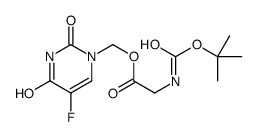 1-(N-tert-Butyloxycarbonyl)glycyloxymethyl-5-fluorouracil Structure