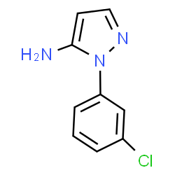 1-(3-Chlorophenyl)-1H-pyrazol-5-amine结构式