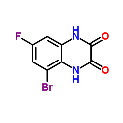5-Bromo-7-fluoro-1,4-dihydro-2,3-quinoxalinedione Structure