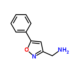 (5-苯基异恶唑-3-基)甲胺结构式