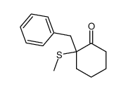 2-benzyl-2-(methylthio)cyclohexanone Structure