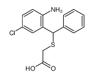 2-[(2-amino-5-chlorophenyl)-phenylmethyl]sulfanylacetic acid Structure