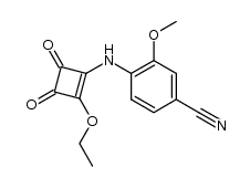 4-(2-ethoxy-3,4-dioxo-cyclobut-1-enylamino)-3-methoxybenzonitrile结构式