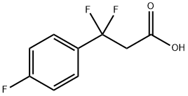 3,3-Difluoro-3-(4-fluoro-phenyl)-propionic acid结构式