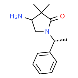 4-氨基-3,3-二甲基-1-[(1R)-1-苯基乙基]吡咯烷-2-酮结构式