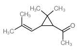 1-[2,2-dimethyl-3-(2-methylprop-1-enyl)cyclopropyl]ethanone结构式