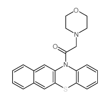 1-benzo[b]phenothiazin-12-yl-2-morpholin-4-ylethanone结构式