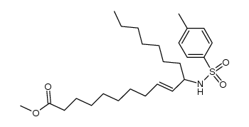 methyl 11-amino-(N-p-toluenesulfonyl)-9-E-octadecenoate结构式
