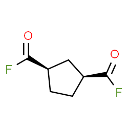 1,3-Cyclopentanedicarbonyl difluoride, cis- (9CI) Structure