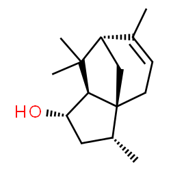 (1S)-2,3,4,7,8,8aβ-Hexahydro-3β,6,8,8-tetramethyl-1H-3aα,7α-methanoazulen-1β-ol结构式