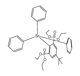 [(2,6-bis(diethoxyphosphonyl)-4-tert-butyl)phenyl]triphenyltin Structure