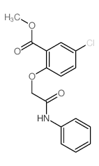 Benzoicacid, 5-chloro-2-[2-oxo-2-(phenylamino)ethoxy]-, methyl ester Structure