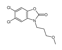 5,6-dichloro-3-(3-methoxypropyl)-1,3-benzoxazol-2-one结构式